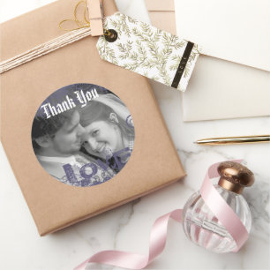Stickers Merci funky de mariage avec votre photo