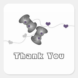 Stickers Merci Geeky Gamers (Argent/Violet)