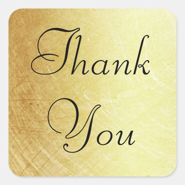 Stickers "Merci" Gold et Black Classic (Devant)