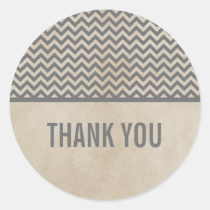 Stickers Merci gris chic Chevron