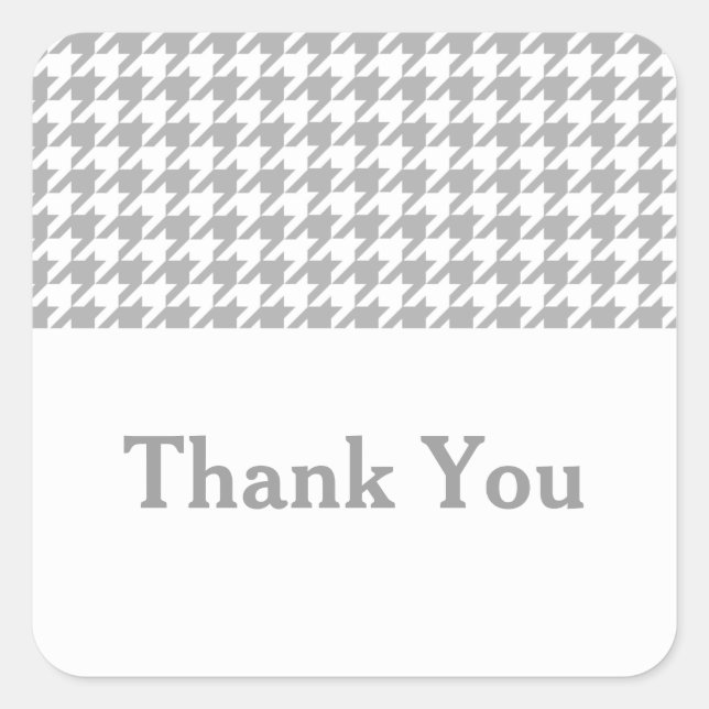 Stickers Merci gris Houndstooth (Devant)