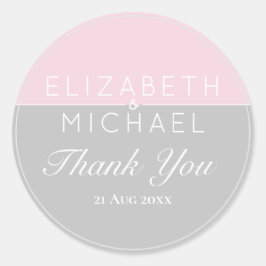 Stickers Merci gris rose sucre Favoriser