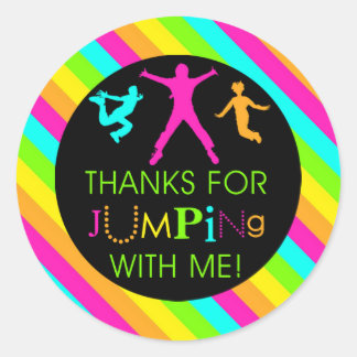 Stickers Merci jumelé Jump Birthday Girl