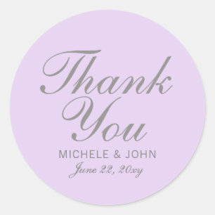 Stickers Merci Lilac Chic Simple Favoriser
