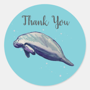 Stickers Merci Manatee Party