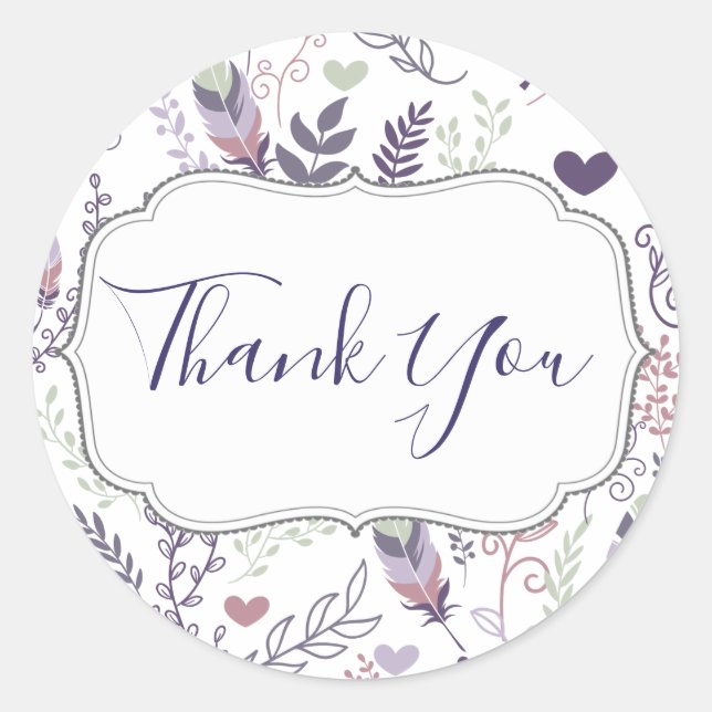 Stickers Merci - Mariage / Anniversaire (Devant)