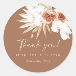 Stickers Merci Mariage Boho