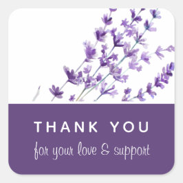 Stickers Merci Mariage lavande