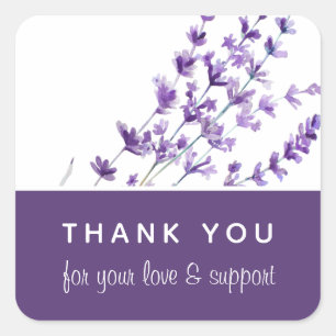 Stickers Merci Mariage lavande