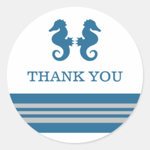 Stickers Merci marine gris bleu