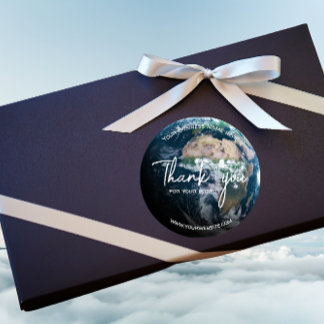 Stickers Merci moderne Terre Texte personnalisé ro