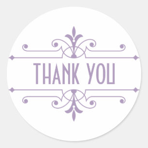 Stickers Merci ornemental violet v2