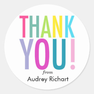 stickers Merci personnalisable étiquettes cadeaux