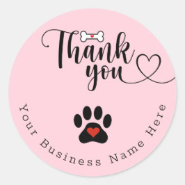 Stickers Merci personnalisé Dog Paw