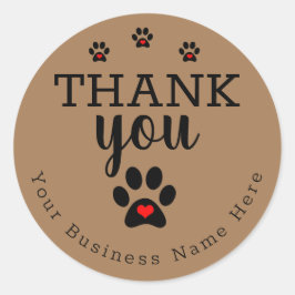 Stickers Merci personnalisé Dog Paw
