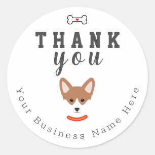 Stickers Merci Personnalisé Face Chien