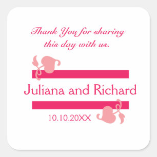 Stickers Merci personnalisé mariage favori