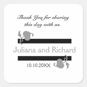 Stickers Merci personnalisé mariage favori