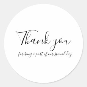 Stickers Merci pour les faveurs de mariage