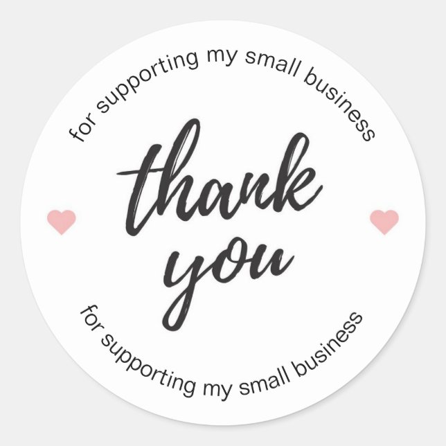 Stickers Merci pour petites entreprises personnali (Devant)