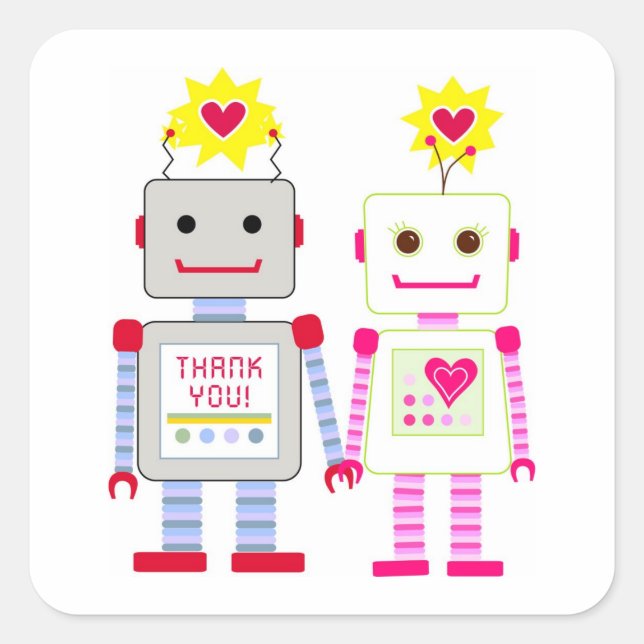 Stickers Merci robotique (Devant)