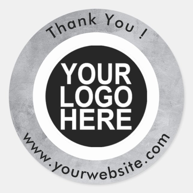 Stickers Merci rond Logo d'entreprise Promotion (Devant)