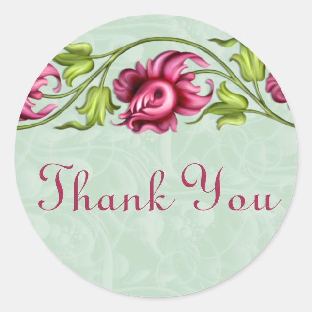 Stickers Merci rose (Devant)