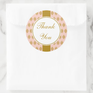 Stickers Merci rose antique