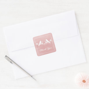 Stickers Merci rose Lovebirds