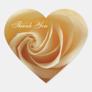 Stickers Merci Rose mariage