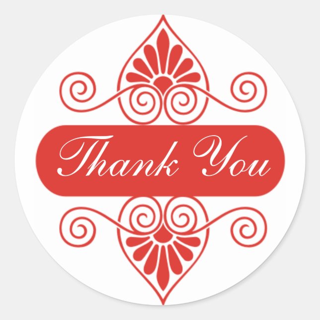Stickers Merci rouge (Devant)