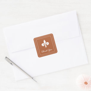 Stickers Merci Rust Fleur de Lis