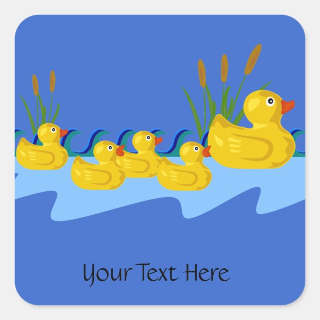Stickers Mère personnalisées Canard et Canards (Devant)