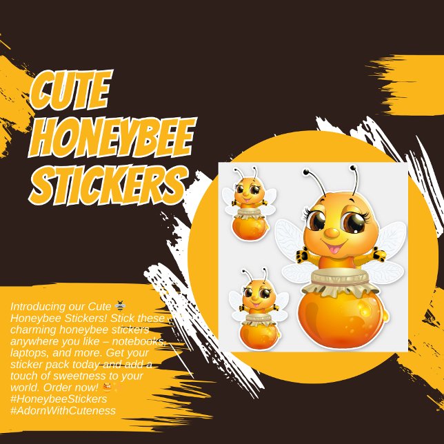 Stickers 🐝 🐝 miel (Cute🐝Honeybee🐝Stickers Sticker)