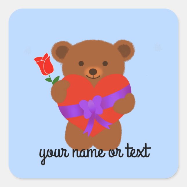 Stickers mignon ours en peluche #1-2 (Devant)