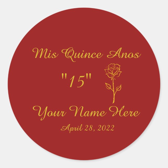 Stickers Mis Quince Anos (Devant)