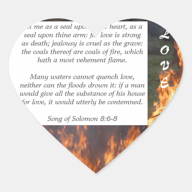 Stickers mit dem Bibelsong von Solomon 8:6-8 (Vorderseite)