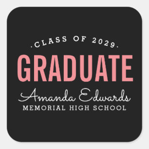 Stickers Moderne Graduate Personnalisée Graduation