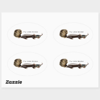 Stickers Mon Petit Adulte Personnalisable Oval Sku