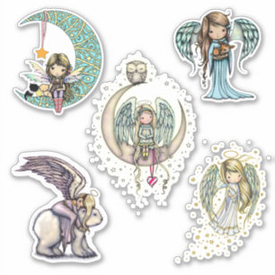 Stickers Monde Whimsical Angels Fées mignonne!