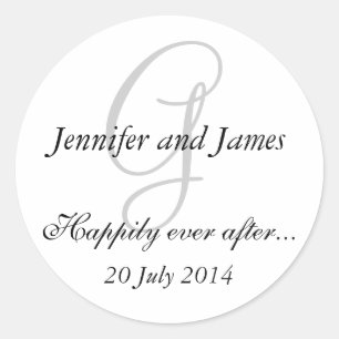 Stickers Monogram G pour les faveurs de mariage