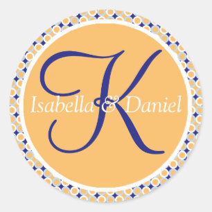 Stickers Monogram K Mariage Seal