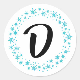 Stickers Monogram Snowflake et joints d'enveloppe