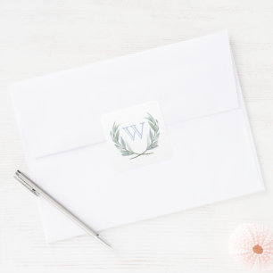 Stickers Monogramme bleu primitif