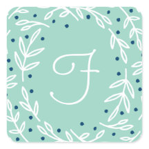 Stickers Monogramme Carré patiné Joy