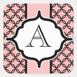 Stickers Monogramme en dentelle noire