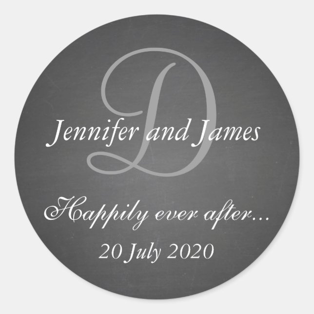 Stickers Monogramme en tableau pour Faveurs de mar (Devant)