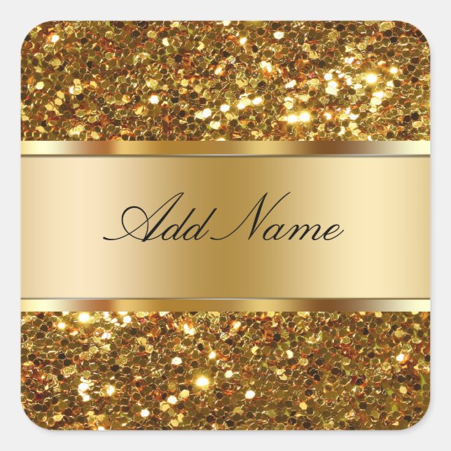 Stickers Monogramme Glitzy Étiquettes (Devant)