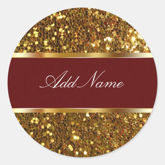Stickers Monogramme Glitzy Étiquettes (Devant)