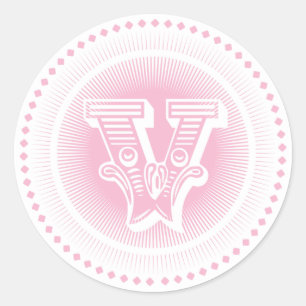 Stickers Monogramme Lettre V